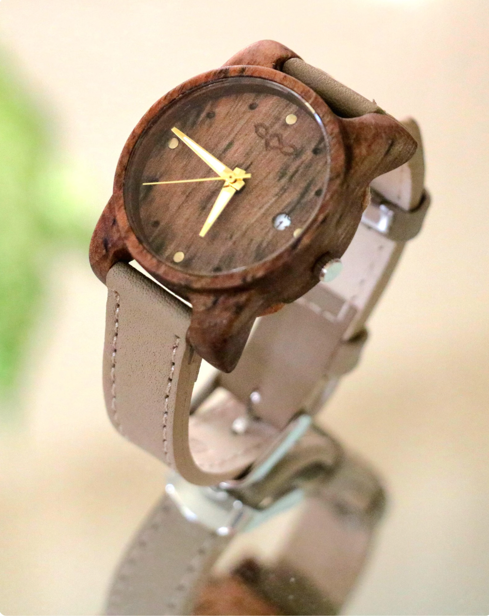 Handmade Walnut Wood Watch.